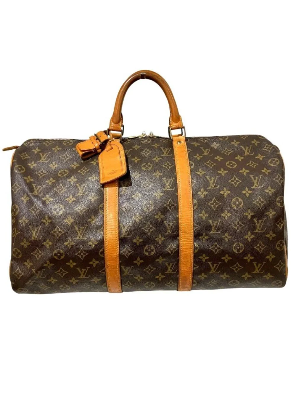 Louis Vuitton Keepall 50 Monogram Boston Bag Canvas